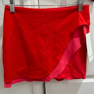 Asymmetrical Layered High Rise Tennis Skirt